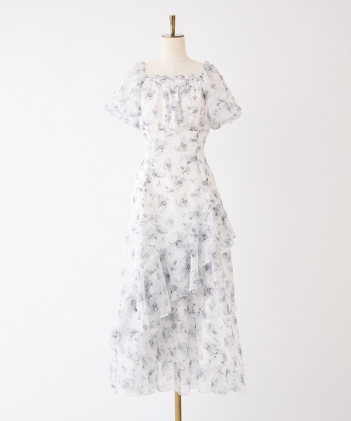 one after another NICE CLAUP(ワンアフターアナザーナイスクラップ)の「イレヘムティアードロングワンピース(ワンピース・レディース・ブラック/ホワイト系その他/ブラック系その他/ブルー系その他/ドット・FREE)」の14枚目の写真