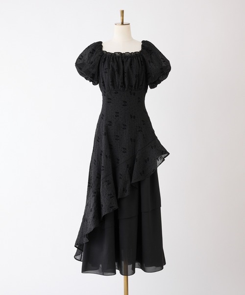 one after another NICE CLAUP(ワンアフターアナザーナイスクラップ)の「イレヘムティアードロングワンピース(ワンピース・レディース・ブラック/ホワイト系その他/ブラック系その他/ブルー系その他/ドット・FREE)」の15枚目の写真