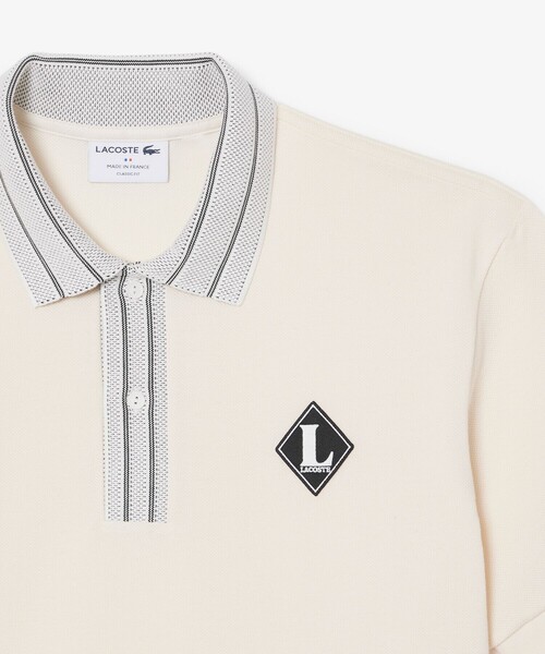 LACOSTE(ラコステ)の「ヘビーオンス鹿の子 フランスメイド レトロパッチポロシャツ(ポロシャツ・メンズ・オフホワイト・2/4/3/5)」の7枚目の写真