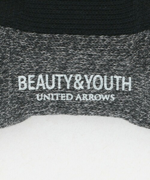 BEAUTY&YOUTH UNITED ARROWS（ビューティーアンドユースユナイテッドアローズ）の「コンフォート パイル アンクル ソックス（ソックス/靴下・メンズ・ブラック/ホワイト・FREE）」の3枚目の写真
