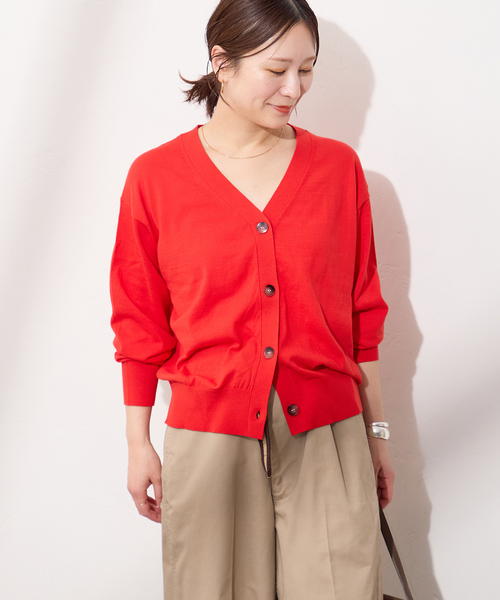 JOURNAL STANDARD(ジャーナルスタンダード)の「ウォッシャブル Vカーディガン(カーディガン/ボレロ・レディース・ブラック/ベージュ/レッド・FREE)」の15枚目の写真