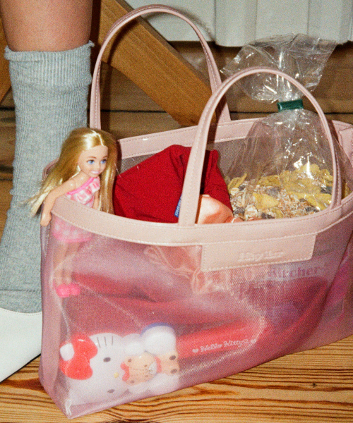 ISAYYERR（アイセイイェール）の「Mesh Bag (pink)（トートバッグ・レディース・その他・FREE）」の5枚目の写真