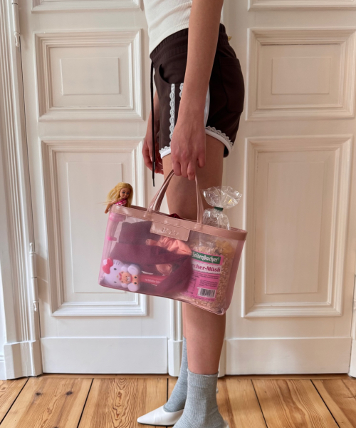 ISAYYERR（アイセイイェール）の「Mesh Bag (pink)（トートバッグ・レディース・その他・FREE）」の6枚目の写真