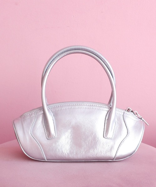 Cepica（セピカ）の「牛革横長2Wayミニボストン（ボストンバッグ・レディース・シルバー/ピンク・FREE）」の2枚目の写真