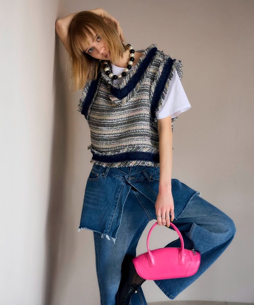 Cepica（セピカ）の「牛革横長2Wayミニボストン（ボストンバッグ・レディース・シルバー/ピンク・FREE）」の3枚目の写真