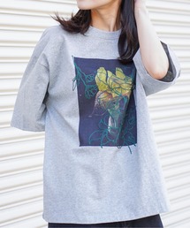 ATELANE / リラックスフィット プリント刺繍 クルーネック Tシャツ /アソート