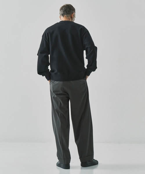 markaware（マーカウェア）の「【MARKAWARE/マーカウェア】DOUBLE PLEATED SEMI EASY TROUSERS/60/2オーガニック強燃ボイル3/2ツイル / ダブルプリーテッドセミイージートラウザーズ（スラックス・メンズ・ブラック/ダークグレー・1/2/3）」の15枚目の写真