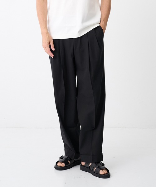 MARKAWARE/マーカウェア】DOUBLE PLEATED SEMI EASY TROUSERS/【軽涼