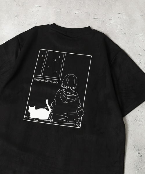 FUNALIVE(ファンアライブ)の「スウェードタッチダンボールTASOGAREGIRL 半袖Tシャツ(Tシャツ/カットソー・メンズ・ホワイト系1/ホワイト系2/ブラック系2/ブラック系1/グレー系1/グレー系2・M/L)」の4枚目の写真