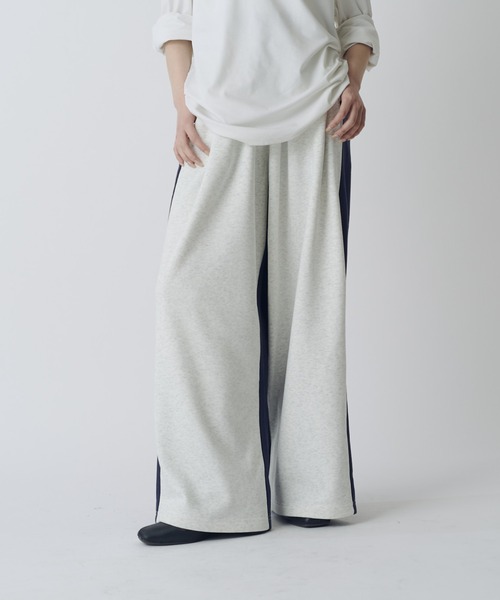 Lui's(ルイス)の「【WEB限定】配色スウェットワイドパンツ(その他パンツ・メンズ・ネイビー/オフホワイト・S/M)」の3枚目の写真