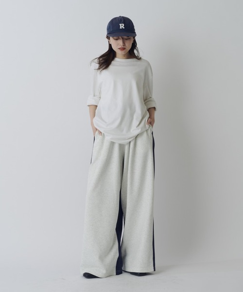 Lui's(ルイス)の「【WEB限定】配色スウェットワイドパンツ(その他パンツ・メンズ・ネイビー/オフホワイト・S/M)」の5枚目の写真