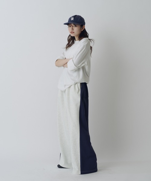 Lui's(ルイス)の「【WEB限定】配色スウェットワイドパンツ(その他パンツ・メンズ・ネイビー/オフホワイト・S/M)」の6枚目の写真