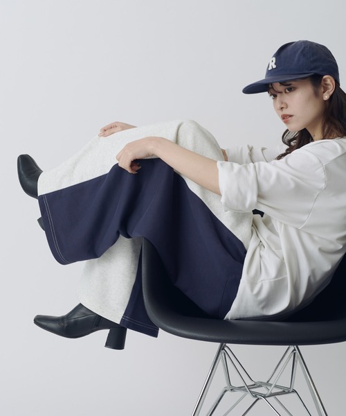 Lui's(ルイス)の「【WEB限定】配色スウェットワイドパンツ(その他パンツ・メンズ・ネイビー/オフホワイト・S/M)」の4枚目の写真