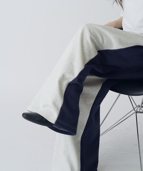 Lui's(ルイス)の「【WEB限定】配色スウェットワイドパンツ(その他パンツ・メンズ・ネイビー/オフホワイト・S/M)」の18枚目の写真