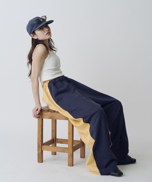 Lui's(ルイス)の「【WEB限定】配色スウェットワイドパンツ(その他パンツ・メンズ・ネイビー/オフホワイト・S/M)」の9枚目の写真