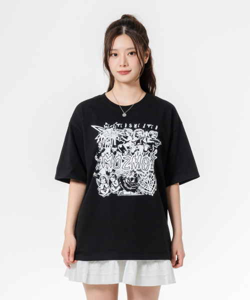 MOZMOZ(モズモズ)の「ヘルタースケルター オーバーサイズ 半袖Tシャツ ブラック(Tシャツ/カットソー・レディース・その他・1/2/3)」の10枚目の写真