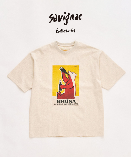 417 EDIFICE(フォーワンセブンエディフィス)の「SAVIGNAC×417 グラフィックTシャツ(Tシャツ/カットソー・メンズ・オートミール/イエロー/グリーン/ホワイト系その他/ホワイト/アイボリー/ブラック/ブラック系その他・LARGE/MEDIUM/SMALL)」の6枚目の写真