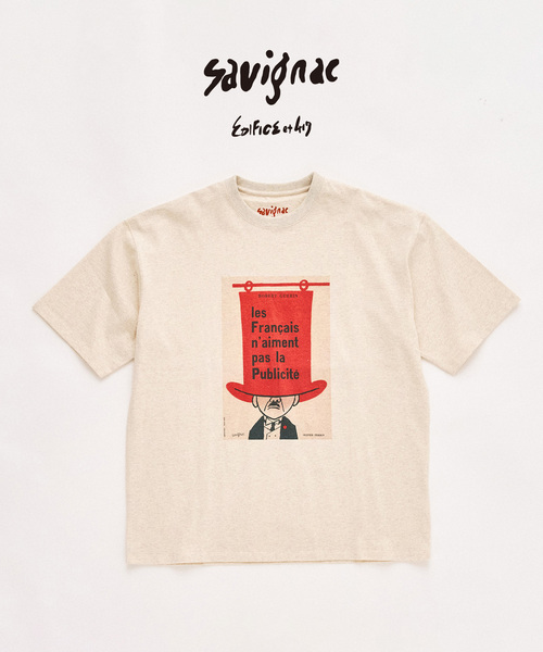 417 EDIFICE(フォーワンセブンエディフィス)の「SAVIGNAC×417 グラフィックTシャツ(Tシャツ/カットソー・メンズ・オートミール/イエロー/グリーン/ホワイト系その他/ホワイト/アイボリー/ブラック/ブラック系その他・LARGE/MEDIUM/SMALL)」の3枚目の写真