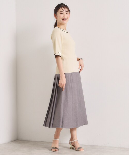 ITS'DEMO（イッツデモ）の「【手洗い可】袖口リボンニット（ニット/セーター・レディース・パープル/ブラック/アイボリー/ベビーピンク・00）」の10枚目の写真