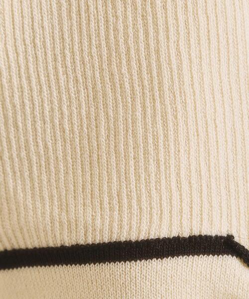 ITS'DEMO（イッツデモ）の「【手洗い可】袖口リボンニット（ニット/セーター・レディース・パープル/ブラック/アイボリー/ベビーピンク・00）」の11枚目の写真