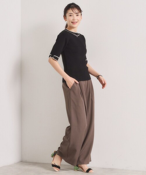 ITS'DEMO（イッツデモ）の「【手洗い可】袖口リボンニット（ニット/セーター・レディース・パープル/ブラック/アイボリー/ベビーピンク・00）」の14枚目の写真