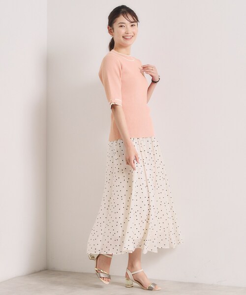 ITS'DEMO（イッツデモ）の「【手洗い可】袖口リボンニット（ニット/セーター・レディース・パープル/ブラック/アイボリー/ベビーピンク・00）」の17枚目の写真