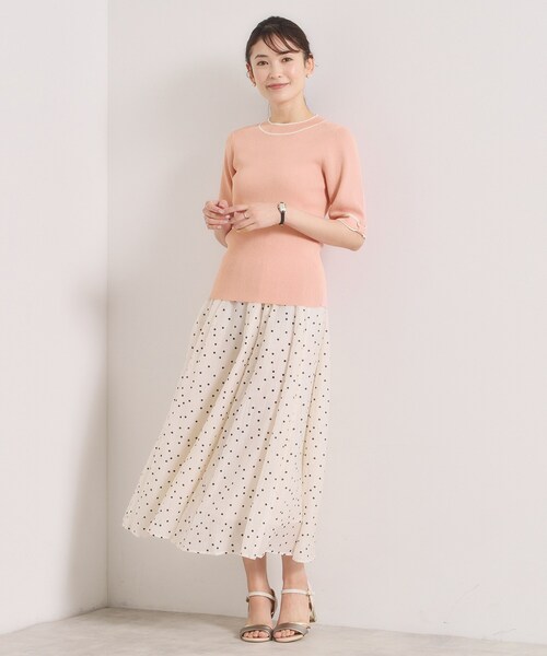 ITS'DEMO（イッツデモ）の「【手洗い可】袖口リボンニット（ニット/セーター・レディース・パープル/ブラック/アイボリー/ベビーピンク・00）」の18枚目の写真