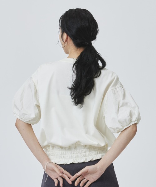 adidas（アディダス）の「【別注】アディダス adidas W BALLOON SS TEE AP 限定コラボ（Tシャツ/カットソー・レディース・オフホワイト/ダークグレー・S/M/L/XL）」の16枚目の写真