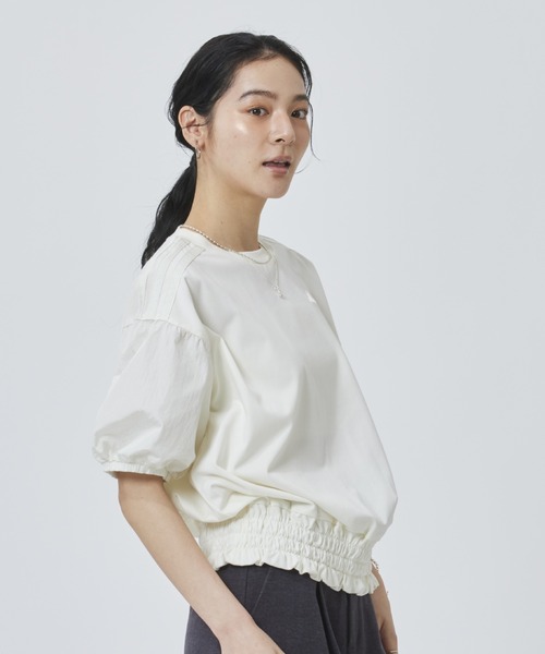 adidas（アディダス）の「【別注】アディダス adidas W BALLOON SS TEE AP 限定コラボ（Tシャツ/カットソー・レディース・オフホワイト/ダークグレー・S/M/L/XL）」の17枚目の写真