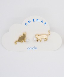 gargle ガーグル：アニマルシリーズ　シルエット猫　パール　ねこ　ネコ　にゃんにゃんにゃん　ピアス