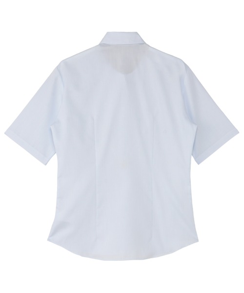 TOKYO SHIRTS（トウキョウシャツ）の「【吸水速乾】 形態安定ノンアイロン レギュラー 5分袖ビジネスワイシャツ（ビジネスシャツ・レディース・サックスブルー・XL/LL/L/M/S）」の5枚目の写真