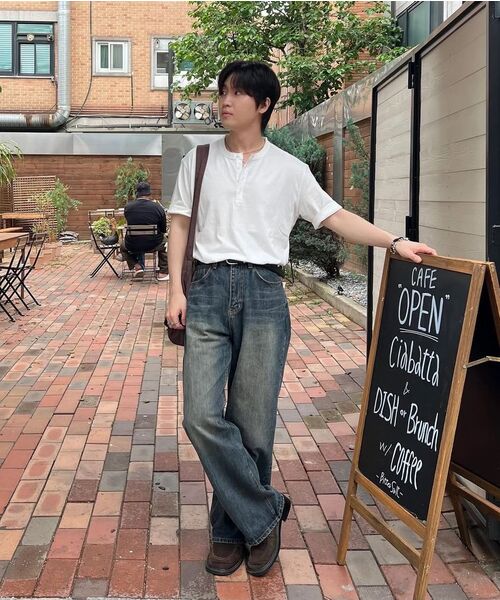 NONBLANK(ノンブランク)の「ヘンリーネック HS Tシャツ_ダークネイビー(Tシャツ/カットソー・メンズ・ダークネイビー・MEDIUM/LARGE/X-LARGE)」の11枚目の写真