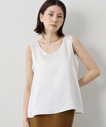 Whim Gazette タンクトップ　ベージュ　新品未使用 GEMINI】シルク針抜きタンクトップ | Whim Gazette(ウィム ガゼット