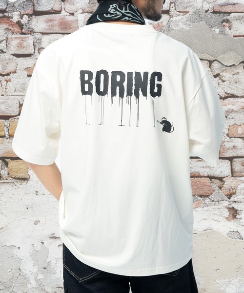 BRANDALISED(ブランダライズド)の「BRANDALISED (ブランダライズド) Tシャツ 半袖 バンクシー ストレッチ カットソー Love Rat BR26SU03D12 バックプリント メンズ レディース(Tシャツ/カットソー・メンズ・ホワイト/ブラック/ダークグレー・L/LL/M)」の1枚目の写真
