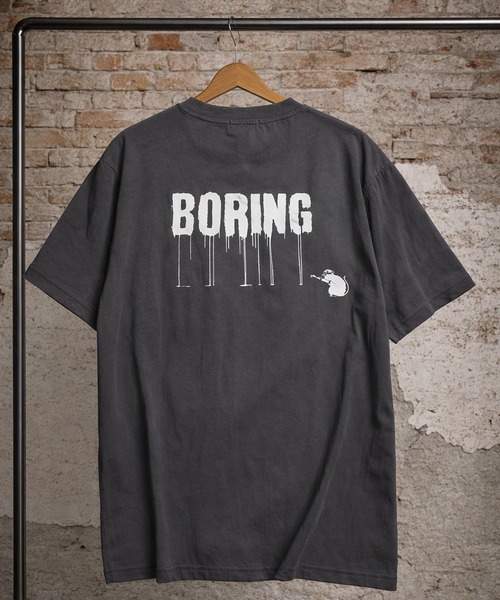 BRANDALISED(ブランダライズド)の「BRANDALISED (ブランダライズド) Tシャツ 半袖 バンクシー ストレッチ カットソー Love Rat BR26SU03D12 バックプリント メンズ レディース(Tシャツ/カットソー・メンズ・ホワイト/ブラック/ダークグレー・L/LL/M)」の3枚目の写真