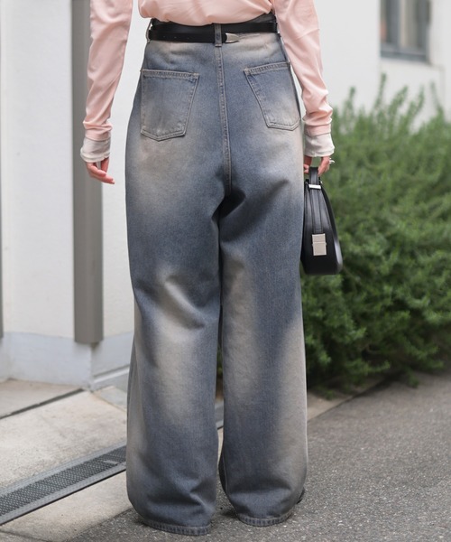 Marient（マリエント）の「ダーツデザインワイドデニムパンツ / 立体シルエット（デニムパンツ・レディース・ブルー・S）」の13枚目の写真