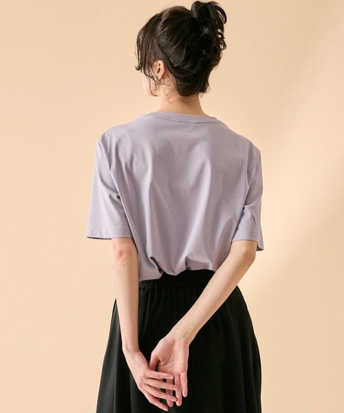AIGLE（エーグル）の「吸水速乾 ロゴプリント半袖Tシャツ（Tシャツ/カットソー・メンズ・グレイッシュブルー/セージグリーン/ブラック/ホワイト/パープル・L/M/S/XL/XS）」の8枚目の写真