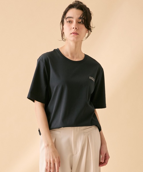 AIGLE（エーグル）の「吸水速乾 ロゴプリント半袖Tシャツ（Tシャツ/カットソー・メンズ・グレイッシュブルー/セージグリーン/ブラック/ホワイト/パープル・L/M/S/XL/XS）」の11枚目の写真