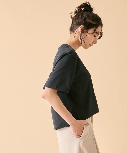 AIGLE（エーグル）の「吸水速乾 ロゴプリント半袖Tシャツ（Tシャツ/カットソー・メンズ・グレイッシュブルー/セージグリーン/ブラック/ホワイト/パープル・L/M/S/XL/XS）」の12枚目の写真