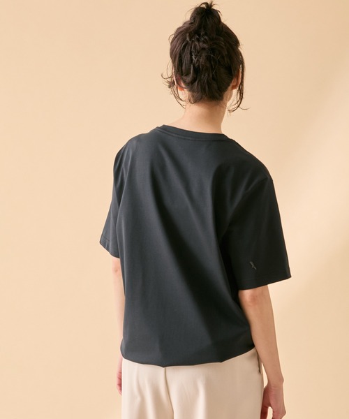 AIGLE（エーグル）の「吸水速乾 ロゴプリント半袖Tシャツ（Tシャツ/カットソー・メンズ・グレイッシュブルー/セージグリーン/ブラック/ホワイト/パープル・L/M/S/XL/XS）」の13枚目の写真