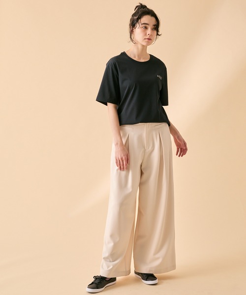 AIGLE（エーグル）の「吸水速乾 ロゴプリント半袖Tシャツ（Tシャツ/カットソー・メンズ・グレイッシュブルー/セージグリーン/ブラック/ホワイト/パープル・L/M/S/XL/XS）」の15枚目の写真
