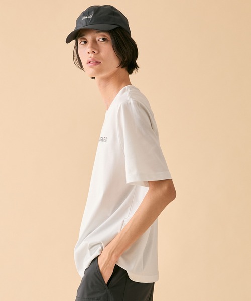 AIGLE（エーグル）の「吸水速乾 ロゴプリント半袖Tシャツ（Tシャツ/カットソー・メンズ・グレイッシュブルー/セージグリーン/ブラック/ホワイト/パープル・L/M/S/XL/XS）」の17枚目の写真