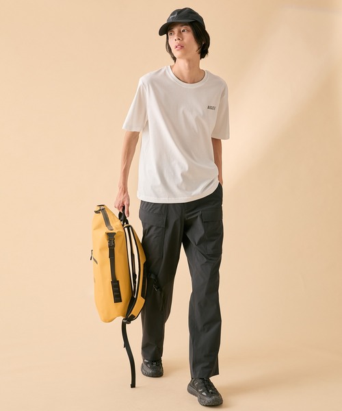 AIGLE（エーグル）の「吸水速乾 ロゴプリント半袖Tシャツ（Tシャツ/カットソー・メンズ・グレイッシュブルー/セージグリーン/ブラック/ホワイト/パープル・L/M/S/XL/XS）」の19枚目の写真