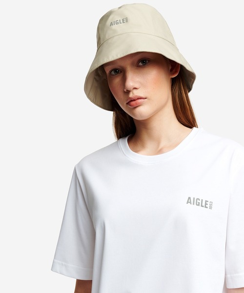 AIGLE（エーグル）の「吸水速乾 ロゴプリント半袖Tシャツ（Tシャツ/カットソー・メンズ・グレイッシュブルー/セージグリーン/ブラック/ホワイト/パープル・L/M/S/XL/XS）」の21枚目の写真