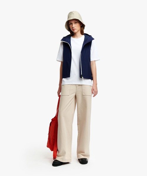 AIGLE（エーグル）の「吸水速乾 ロゴプリント半袖Tシャツ（Tシャツ/カットソー・メンズ・グレイッシュブルー/セージグリーン/ブラック/ホワイト/パープル・L/M/S/XL/XS）」の22枚目の写真