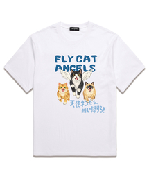 WISSY（ウィッシー）の「FLY CAT 半袖Tシャツ (WS041) ホワイト（Tシャツ/カットソー）」