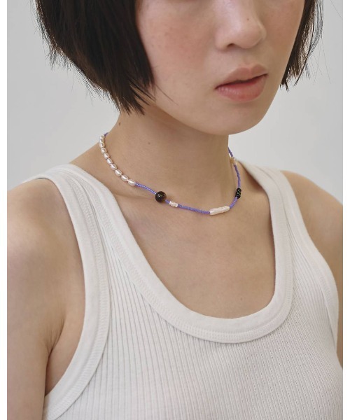 TODAYFUL(トゥデイフル)の「Asymmetry Mix Choker 12610906(ネックレス・メンズ・ブラック/ブルー・FREE)」の8枚目の写真