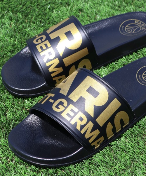 PARIS SAINT-GERMAIN(パリサンジェルマン)の「【Paris Saint-Germain/パリサンジェルマン】メタリックロゴ シャワーサンダル/リカバリーサンダル(サンダル・メンズ・ブラック系2/ブラック系1・26cm/27cm/28cm)」の4枚目の写真