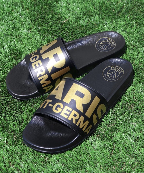 PARIS SAINT-GERMAIN(パリサンジェルマン)の「【Paris Saint-Germain/パリサンジェルマン】メタリックロゴ シャワーサンダル/リカバリーサンダル(サンダル・メンズ・ブラック系2/ブラック系1・26cm/27cm/28cm)」の3枚目の写真