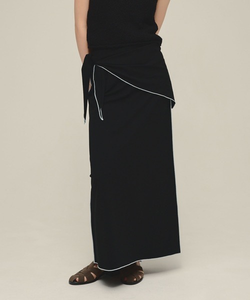 eL(エル)の「【eL】Scarf Narrow Skirt/668745(スカート・レディース・ブラック系その他/グレー系その他・FREE)」の1枚目の写真
